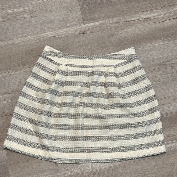 Gianni Bini Dresses & Skirts - Gianni Bini Gray and Cream Striped Mini Skirt